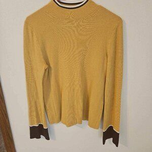 Ann Taylor size small gold long-sleeve top.
